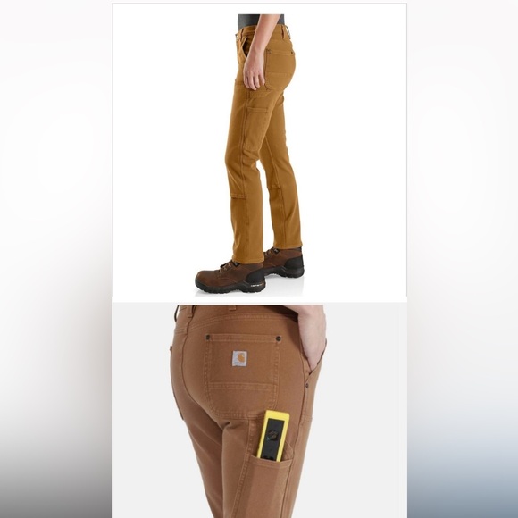 Carhartt Relaxed Rugged Flex Double Front Work Pant Size 26W Regular Brown - Picture 2 of 9